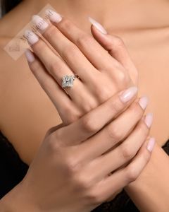 3 karat markiz kesim mozanit taşlı yüzük - mar02