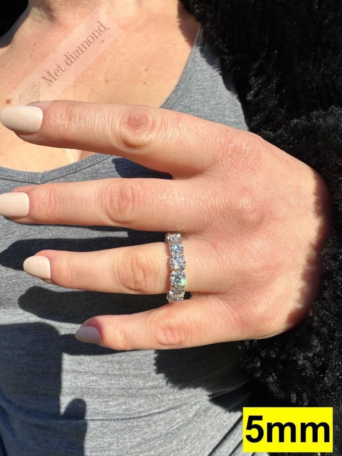 7.50 karat tamtur mozanit taşlı yüzük mzy35