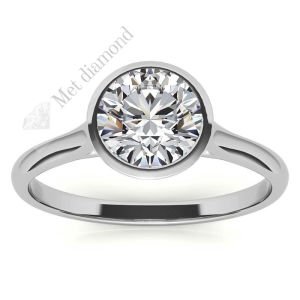 1 karat mozanit taşlı yüzük sıvama model mzn41