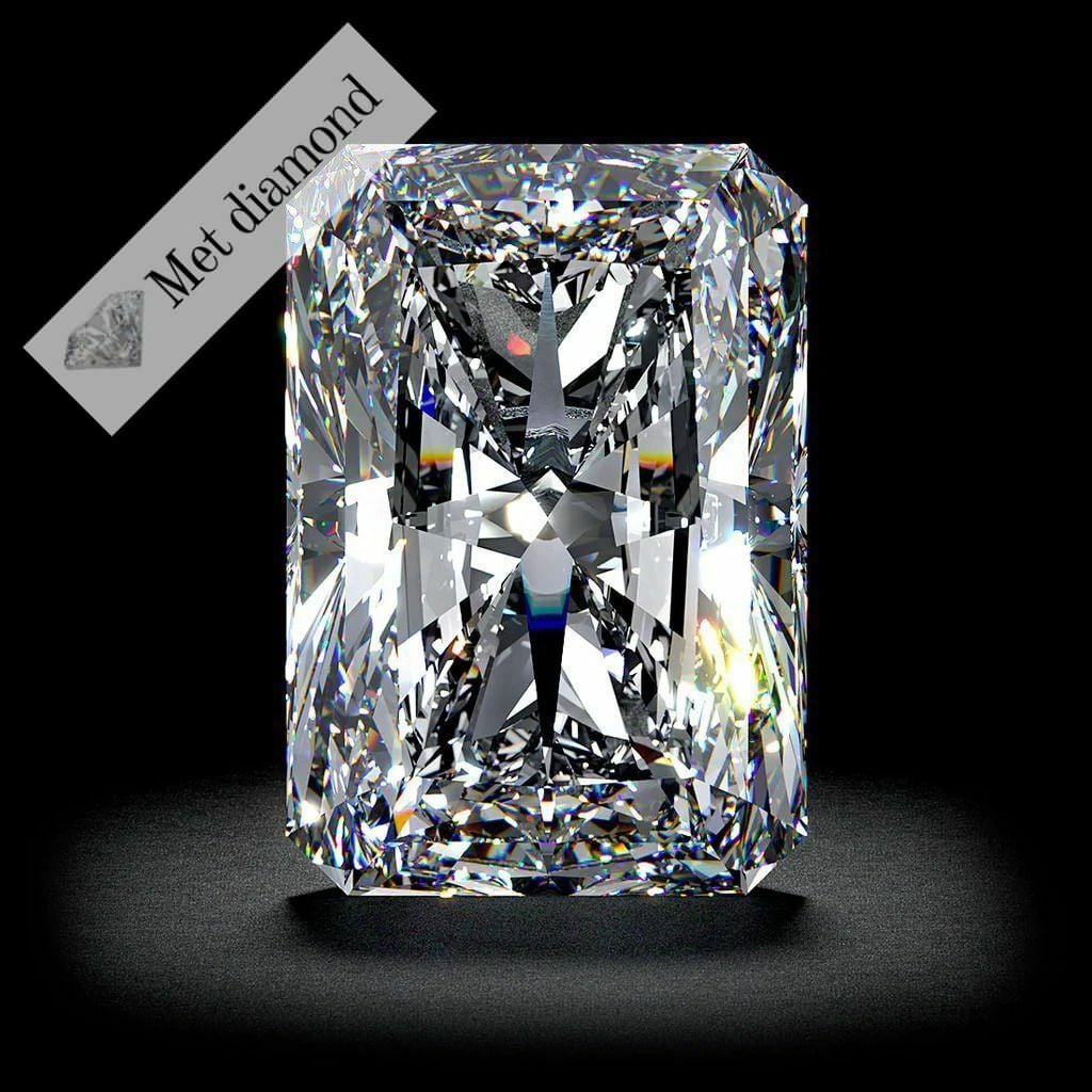 10 karat raidant kesim mozanit taş - tasra1000