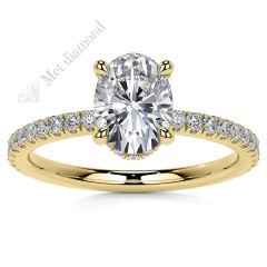 2,30 karat mozanit taşlı yüzük oval kesim ov009