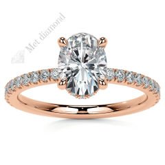 2,30 karat mozanit taşlı yüzük oval kesim ov009