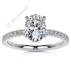 2,30 karat mozanit taşlı yüzük oval kesim ov009