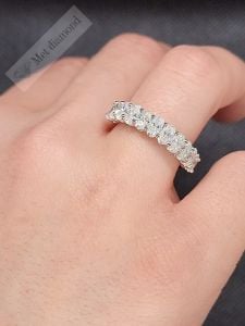 3,30 karat yarımtur mozanit taşlı yüzük oval mzy26