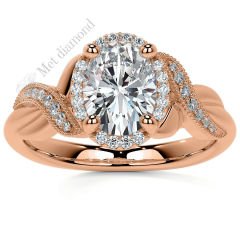 2,30 karat mozanit taşlı yüzük oval kesim