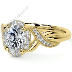 2,30 karat mozanit taşlı yüzük oval kesim