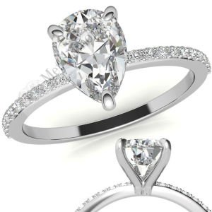 1,30 karat mozanit pırlanta yüzük damla dml47