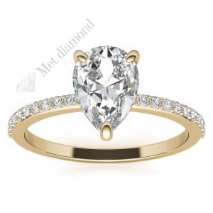 1,30 karat mozanit pırlanta yüzük damla dml47