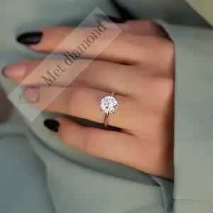 3 karat lab grown pırlanta tektaş yüzük lab006