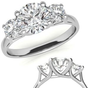 1,60 karat mozanit taşlı yüzük tria uc014