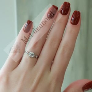 1 karat mozanit taşlı tektaş yüzük mzn689