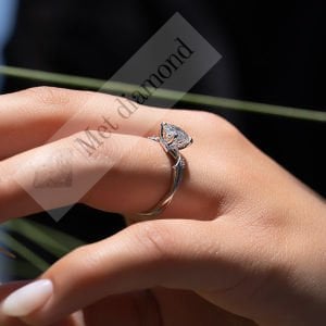 1 karat mozanit taşlı tektaş yüzük mzn689