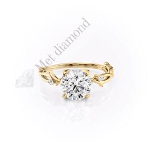 2 karat mozanit taşlı tektaş yüzük mzn690