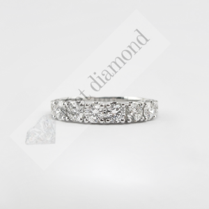 1,60 karat yarım tur  mozanit taşlı yüzük tam160