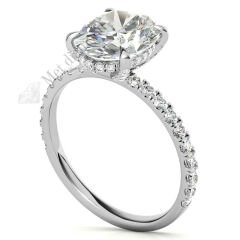 3,50 karat mozanit taşlı yüzük oval kesim -ov003