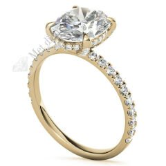 3,50 karat mozanit taşlı yüzük oval kesim -ov003