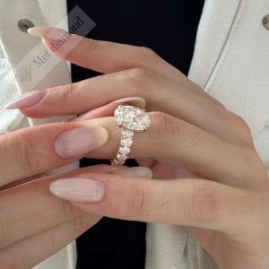 7.40 Karat mozanit taşlı yüzük ov079