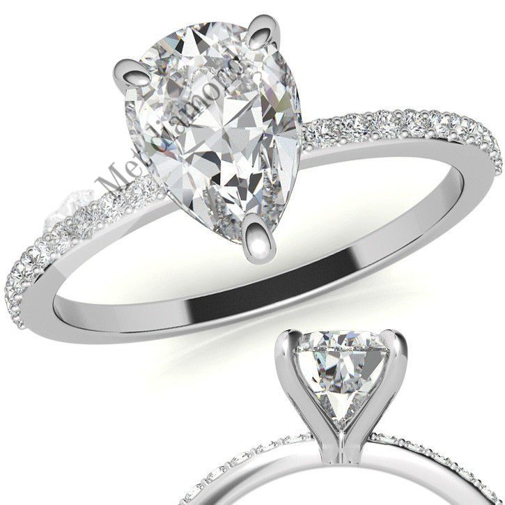 3,30 karat mozanit taşlı yüzük damla - dml47a