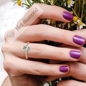 3,30 karat mozanit taşlı yüzük damla - dml47a