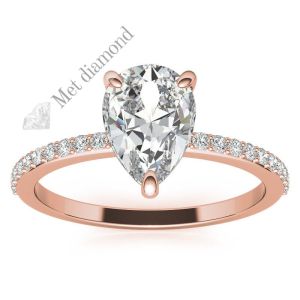 3,30 karat mozanit taşlı yüzük damla - dml47a