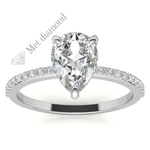 3,30 karat mozanit taşlı yüzük damla - dml47a