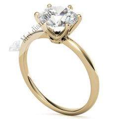 2 karat mozanit taşlı yüzük tifany  mzn2a