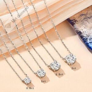 1 karat mozanit pırlanta kolye- kol03