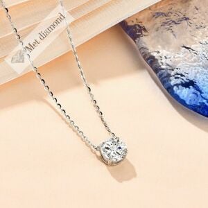 1,50 karat mozanit taşlı kolye- kol04