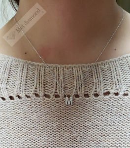 mozanit pırlanta harf kolye TÜM HARFLER - kol06