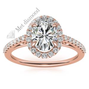 2,50 karat mozanit taşlı yüzük halo model - hly18a