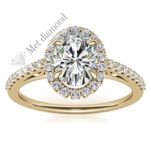 2,50 karat mozanit taşlı yüzük halo model - hly18a