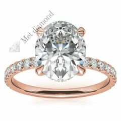 2,50 karat mozanit taşlı yüzük oval kesim