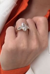 6,40 Karat mozanit taşlı yüzük -mar04