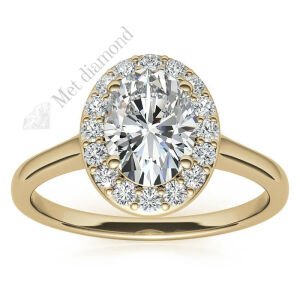 1,20 karat mozanit taşlı yüzük halo model hly16