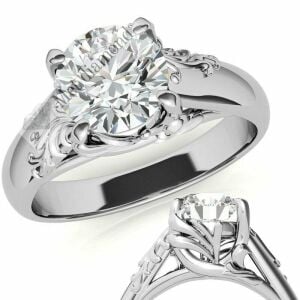 2 karat mozanit pırlanta yüzük mzn53a