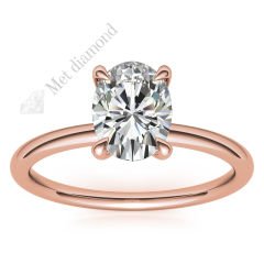 1 karat mozanit taşlı  yüzük oval kesim ov045