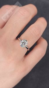 1.50 karat oval  mozanit taşlı yüzük - ov076p