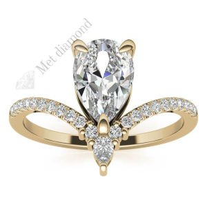 2,30 karat mozanit taşlı yüzük damla dml27