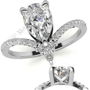 2,30 karat mozanit taşlı yüzük damla dml27