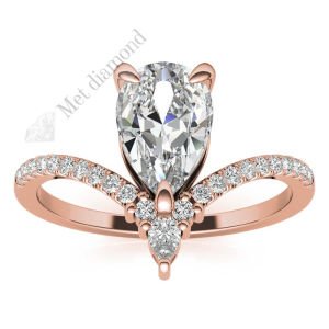 2,30 karat mozanit taşlı yüzük damla dml27