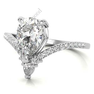 2,30 karat mozanit taşlı yüzük damla dml27