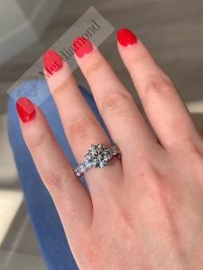 4.20 karat mozanit taşlı yüzük mzn217