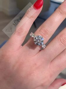 4.20 karat mozanit taşlı yüzük mzn217