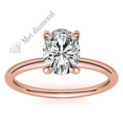 2 karat mozanit taşlı  yüzük oval kesim