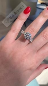 4 karat mozanit taşı yüzük - mzn400