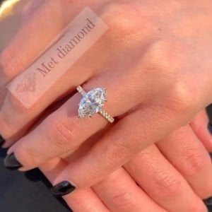 3 karat markiz kesim mozanit taşlı yüzük - mar07