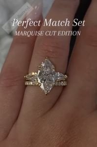 4.40  karat markiz kesim mozanit taşlı ikili yüzük- mar08