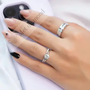 1 karat lab grown pırlanta tektaş yüzük lab010