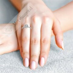 3 karat mozanit taşlı yüzük - mzn4