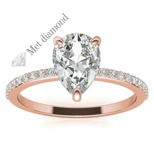 2,30 karat mozanit taşlı yüzük damla - dml47b